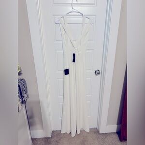 White formal dress.